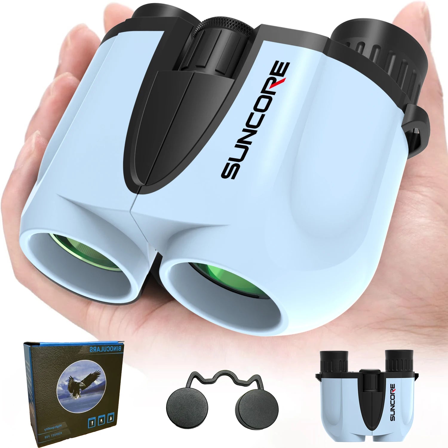 10X25 Compact Binoculars,  Mini & Lightweight HD - Perfect Pocket-Sized for Travel, Concerts, and Bird Watching