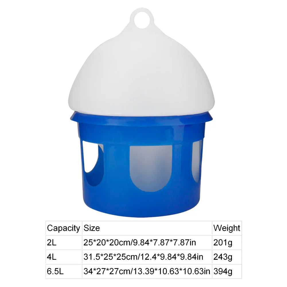 Large Capacity Automatic Bird Pigeon Feeder Water Dispenser Waterer 2L-6.5L Automatic Pigeon Waterer Bird Water Feeder