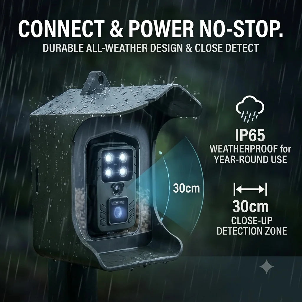 Bird Watching Camera BC-303 Surveillance Camera for Small Animals with Motion Sensor Bird Feeder Outdoor Bird Camera