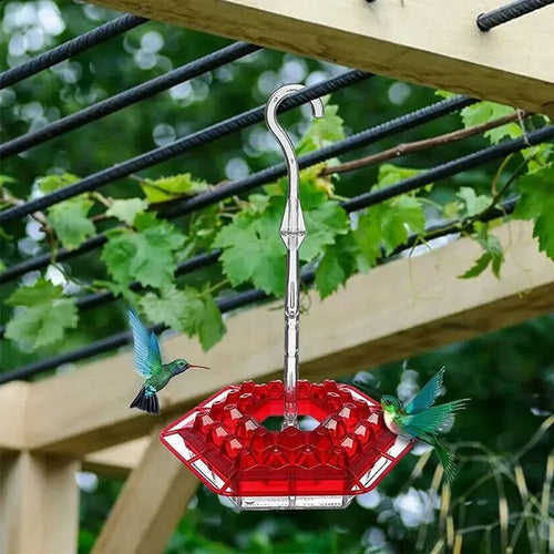 1Pc Wild Bird Feeder Hanging Hexagonal Bird Feeder with Hook Hummingbird Feeder Garden Bird Feeder Pet Forest Water Dispenser