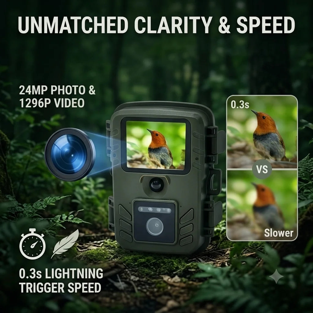Bird Watching Camera BC-303 Surveillance Camera for Small Animals with Motion Sensor Bird Feeder Outdoor Bird Camera